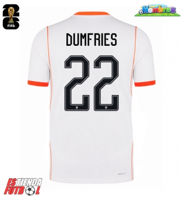 Países Bajos Denzel Dumfries #22 Segunda Equipación Mundial 2026 Manga Corta